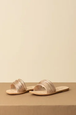 Manebi Sandali Flat Hollywood MetallizzatiPLATINUM-MULTI STRIPES