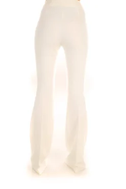 Mangano Mangano: Pantalone May Vita Alta AmpiOFFWHITE