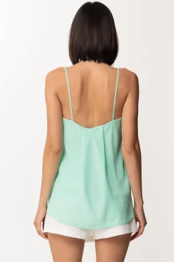 Mangano Top Ribeira con Bretelle SottiliVERDE MENTA
