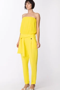 Mangano Tuta Lunga con Top a Fascia e FusciaccaGIALLO SUN