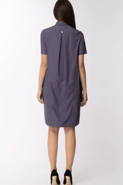 Manila Grace Abito Chemisier a Maniche CorteBLU