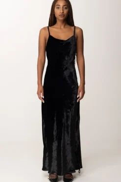 Manila Grace Abito Sottoveste In VellutoNERO