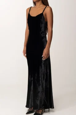 Manila Grace Abito Sottoveste In VellutoNERO