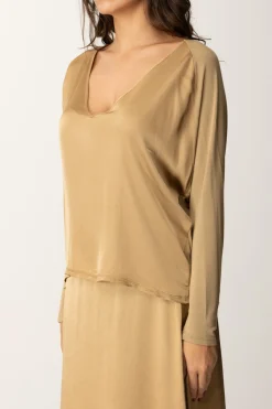 Manila Grace Blusa Morbida In SatinNOCE MOSCATA