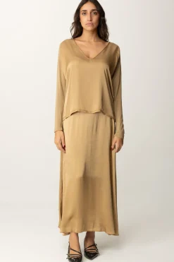 Manila Grace Blusa Morbida In SatinNOCE MOSCATA