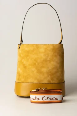 Manila Grace Borsa a Secchiello ScamosciataCURRY