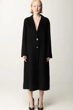 Manila Grace Cappotto Midi MonopettoNERO