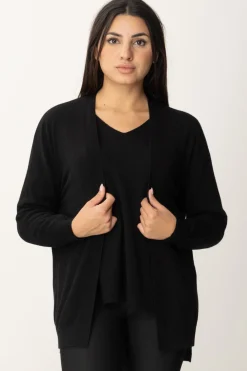 Manila Grace Cardigan Basic Senza BottoniNERO