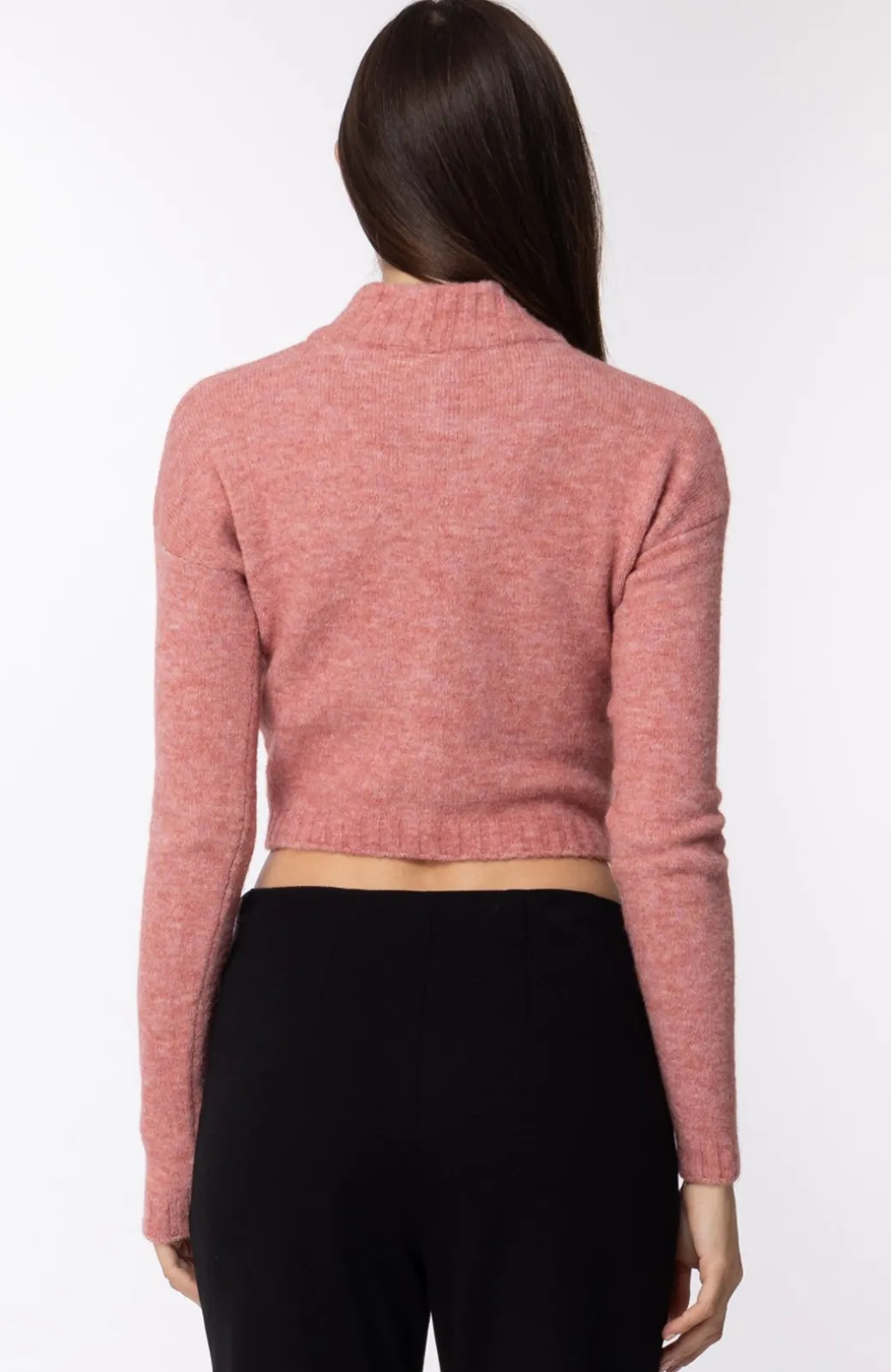 Manila Grace Cardigan Corto con Dettaglio RicamoROSA