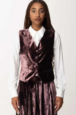 Manila Grace Gilet Aderente In VellutoMALVA
