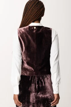 Manila Grace Gilet Aderente In VellutoMALVA