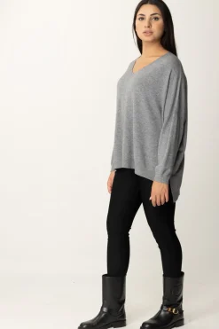 Manila Grace Maglia Asimmetrica con Scollo a VCEMENTO