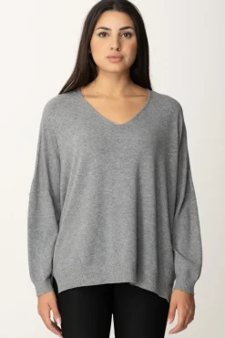 Manila Grace Maglia Asimmetrica con Scollo a VCEMENTO