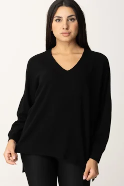 Manila Grace Maglia Asimmetrica con Scollo a VNERO