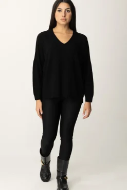 Manila Grace Maglia Asimmetrica con Scollo a VNERO