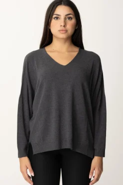 Manila Grace Maglia Asimmetrica con Scollo a VIRON