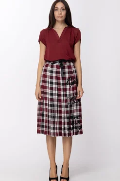 Manila Grace Maglia con Collo a Polo e Apertura Sul RetroMATTONE