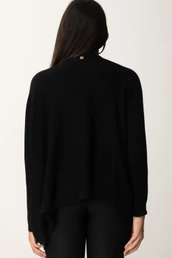 Manila Grace Maglia Poncho AsimmetricaNERO