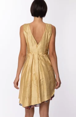 Manila Grace Manila Grace: Abito In Shantung SmanicatoORO