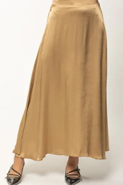 Manila Grace Maxi Gonna In SatinNOCE MOSCATA