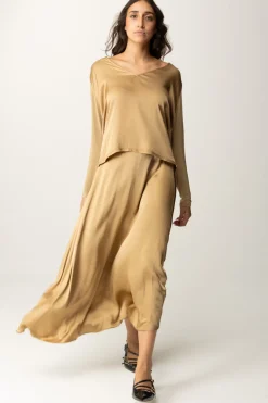 Manila Grace Maxi Gonna In SatinNOCE MOSCATA