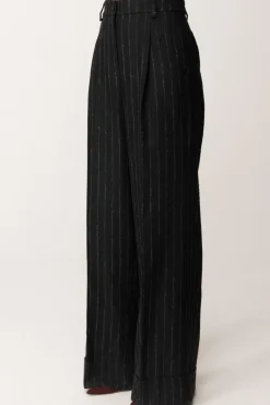 Manila Grace Pantaloni a Righe con PincesFANTASIA