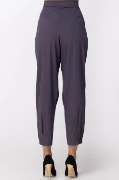 Manila Grace Pantaloni con Pinces Ed Elastico Alla CavigliaBLU