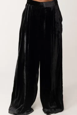 Manila Grace Pantaloni Palazzo In VellutoNERO