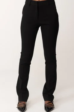 Manila Grace Pantaloni Skinny con PassantiNERO