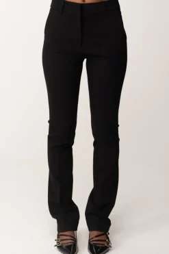 Manila Grace Pantaloni Skinny con PassantiNERO