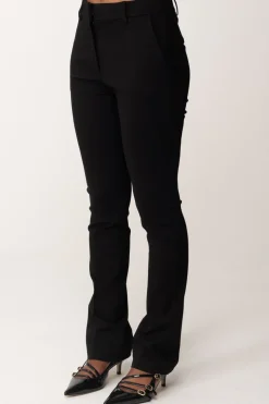 Manila Grace Pantaloni Skinny con PassantiNERO