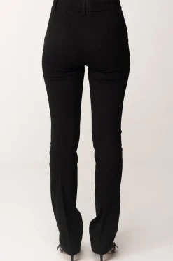 Manila Grace Pantaloni Skinny con PassantiNERO