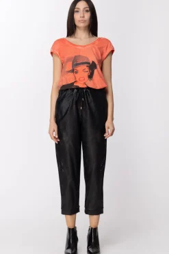 Manila Grace T-shirt Girocollo con StampaCORALLO