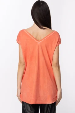 Manila Grace T-shirt Girocollo con StampaCORALLO