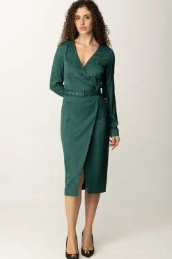 Marciano By Guess Abito Amalia Midi con CinturaFERN MOSS GREEN MONO