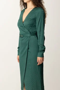 Marciano By Guess Abito Amalia Midi con CinturaFERN MOSS GREEN MONO