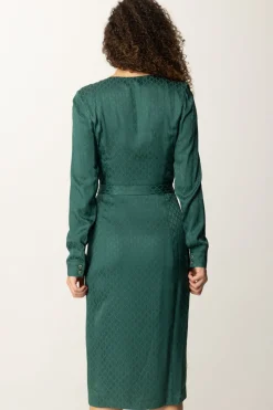 Marciano By Guess Abito Amalia Midi con CinturaFERN MOSS GREEN MONO