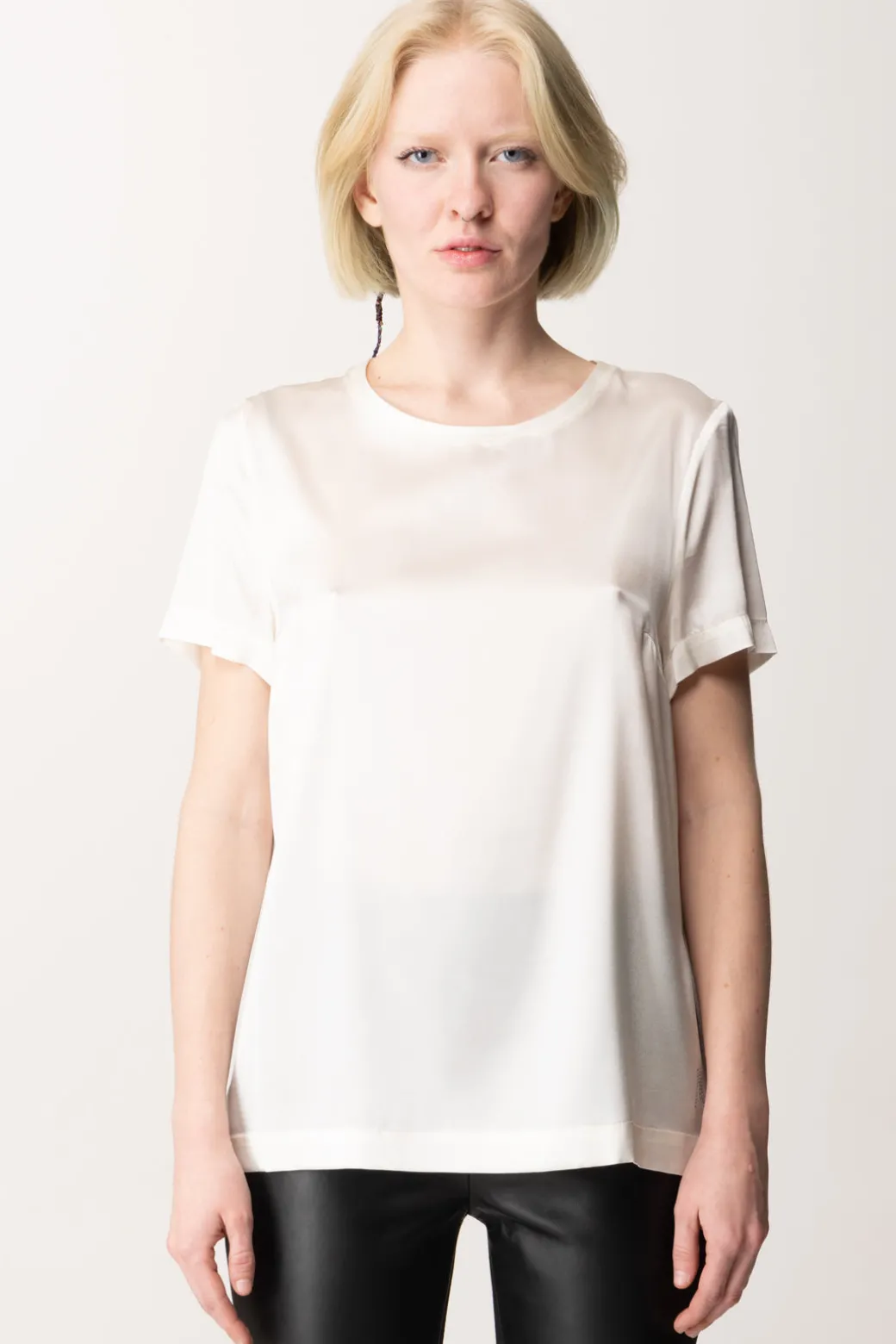 Marciano By Guess Blusa In Seta DeniseEGGSHELL ECRU