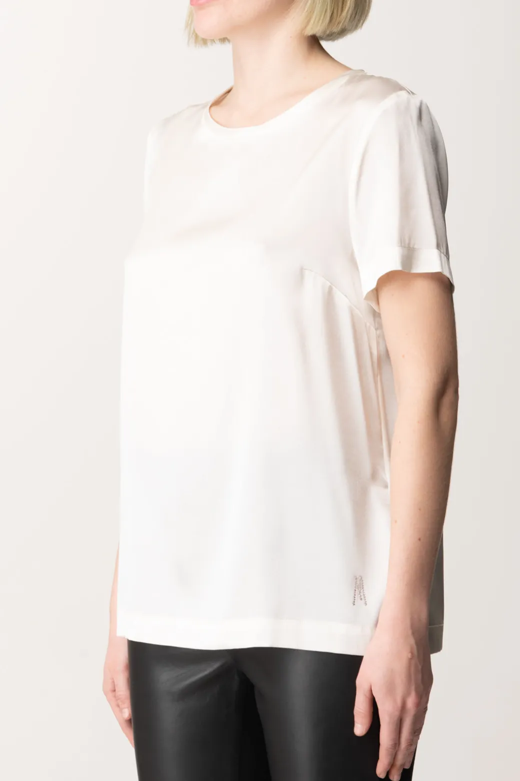 Marciano By Guess Blusa In Seta DeniseEGGSHELL ECRU