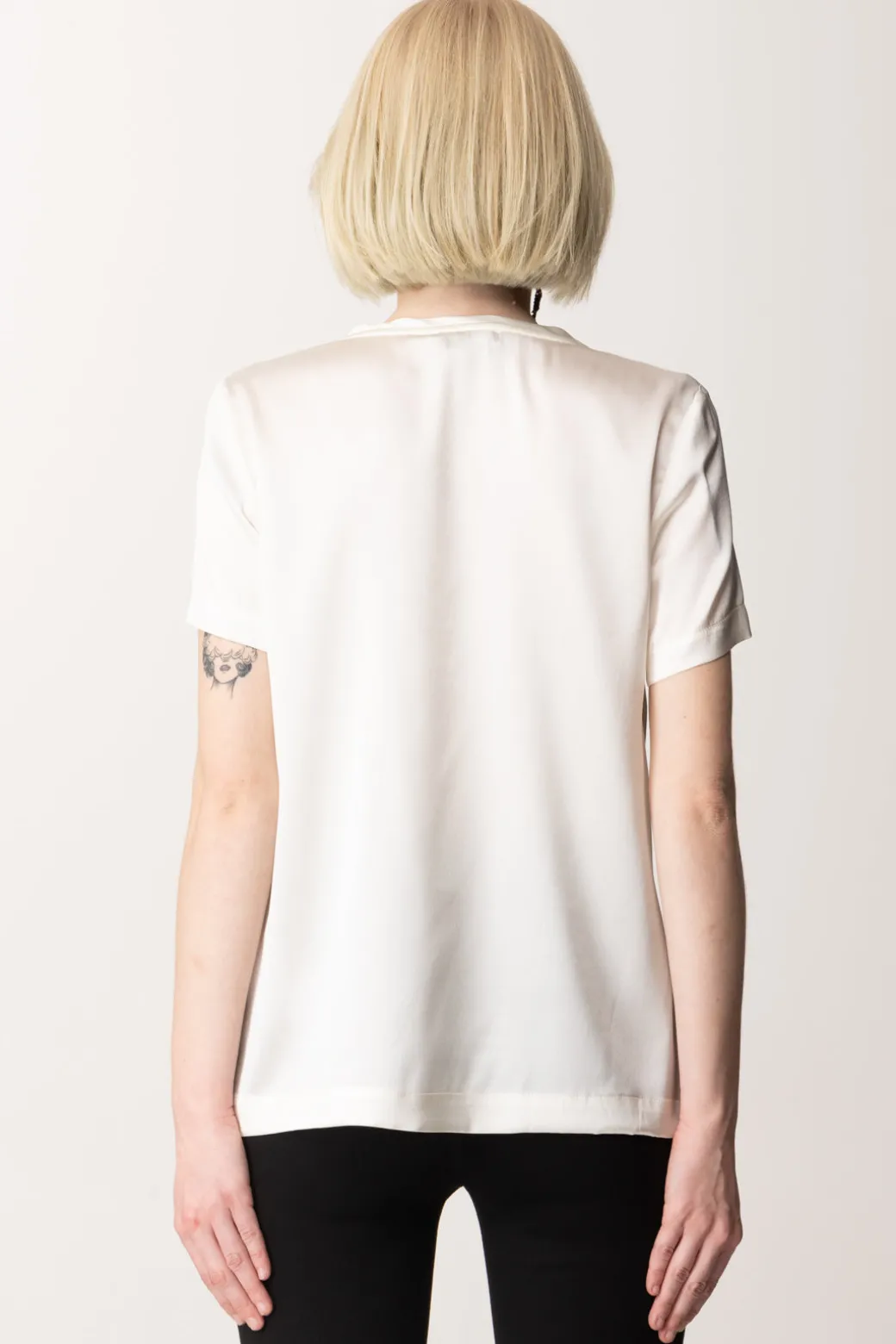 Marciano By Guess Blusa In Seta DeniseEGGSHELL ECRU