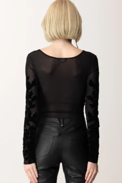 Marciano By Guess Body Dream Weaver con Dettagli Floreali In VellutoJET BLACK A996