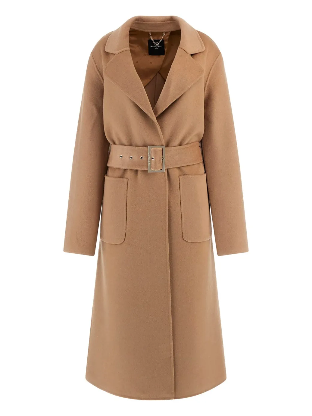 Marciano By Guess Cappotto Clara con Cintura In Misto LanaHERB TAN MULTI