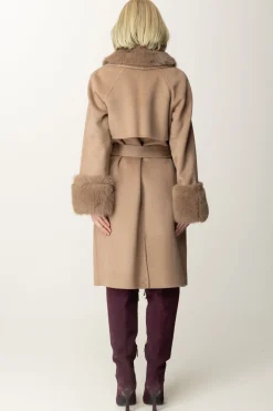 Marciano By Guess Cappotto Liliana con Frange e PellicciaSILK TAUPE