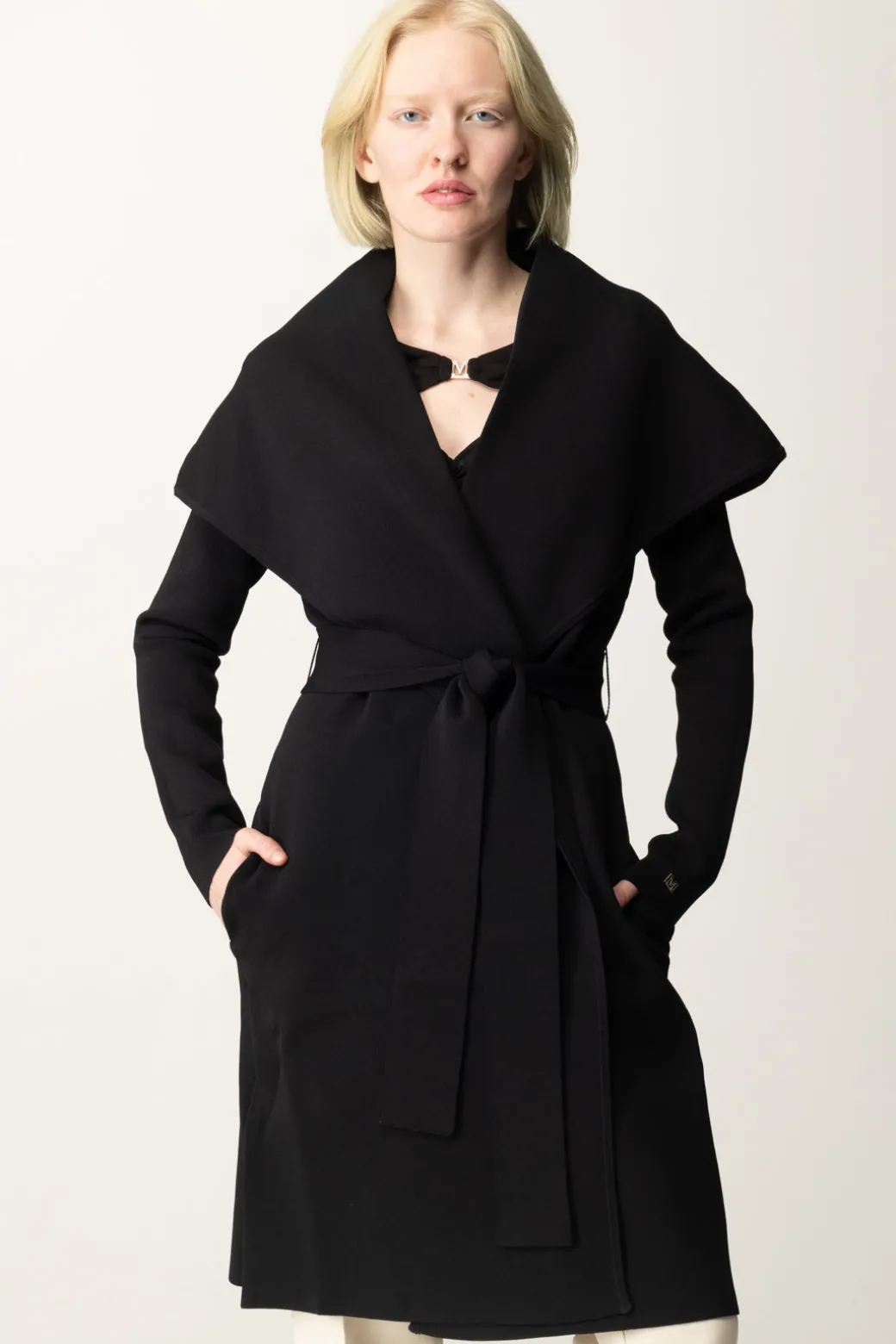 Marciano By Guess Cappotto Carrie con Cintura e Collo OversizeJET BLACK A996