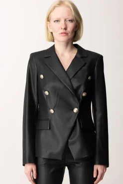Marciano By Guess Giacca Doppiopetto Pamela In Pelle SinteticaJET BLACK A996