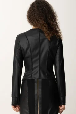 Marciano By Guess Giacca In Pelle con Ricami MelindaJET BLACK A996