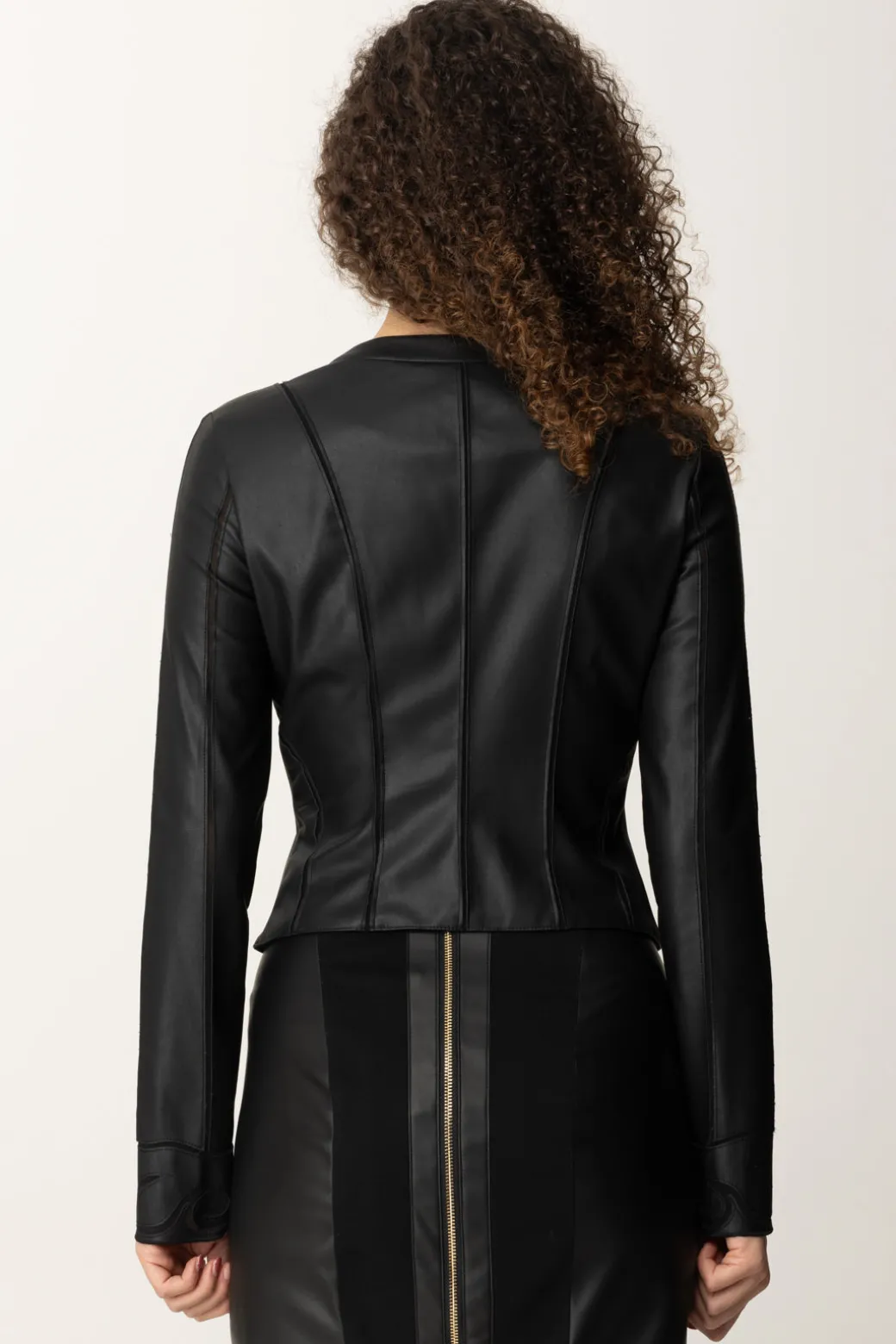 Marciano By Guess Giacca In Pelle con Ricami MelindaJET BLACK A996