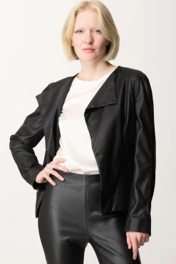 Marciano By Guess Giacca Anny In Ecopelle con InsertiJET BLACK A996