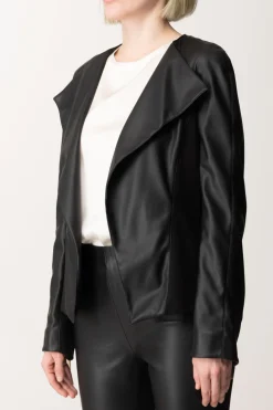 Marciano By Guess Giacca Anny In Ecopelle con InsertiJET BLACK A996