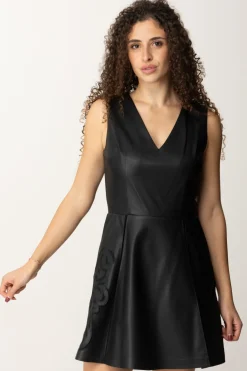 Marciano By Guess Mini Abito Melinda Effetto Pelle con IntarsioJET BLACK A996